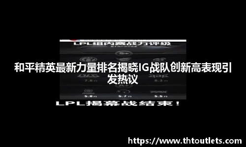 和平精英最新力量排名揭晓IG战队创新高表现引发热议